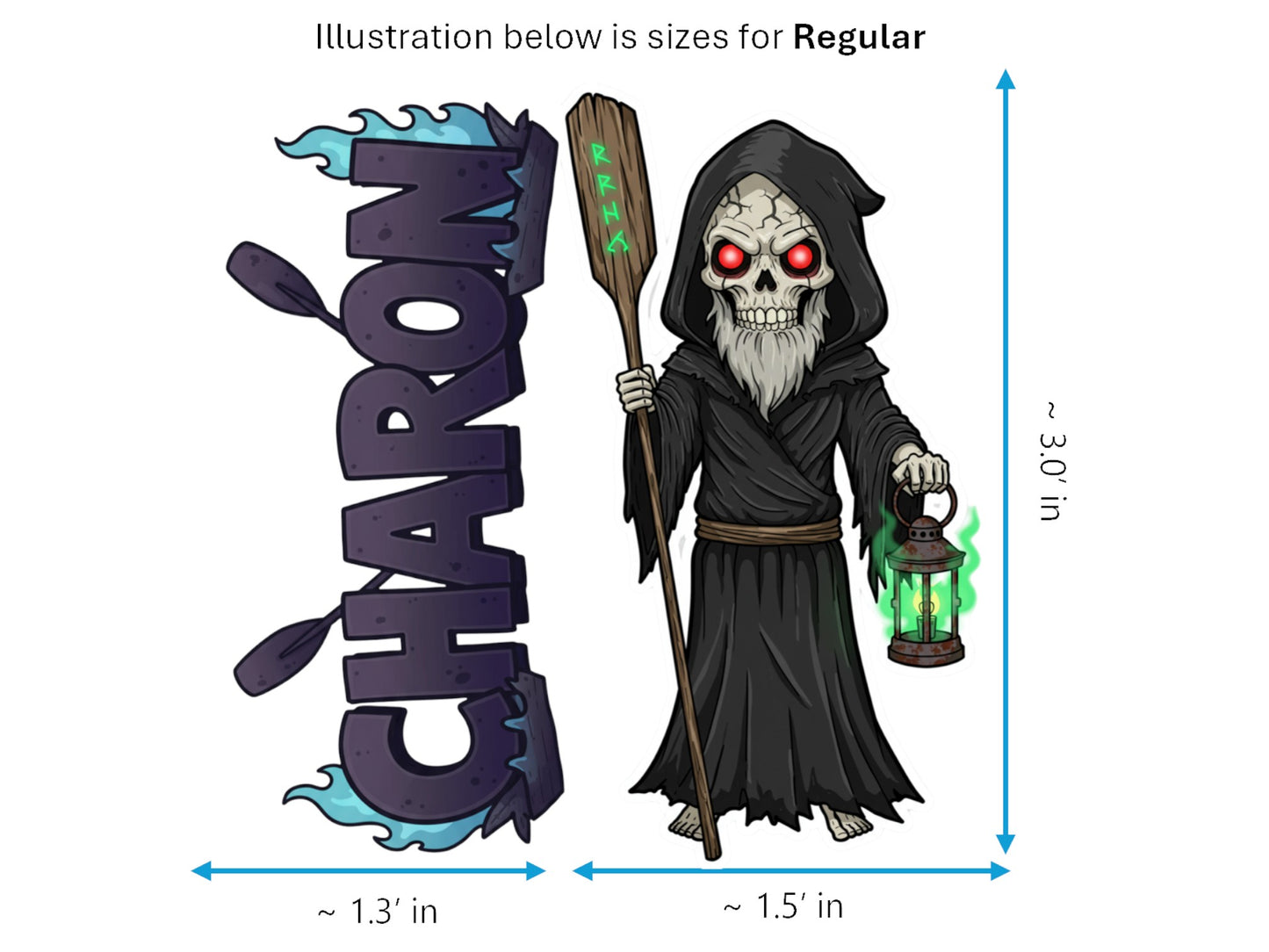 Charon Sticker and Magnet – Porthmeus Mythkins™ – Ferryman of the Underworld | Waterproof & UV-Proof
