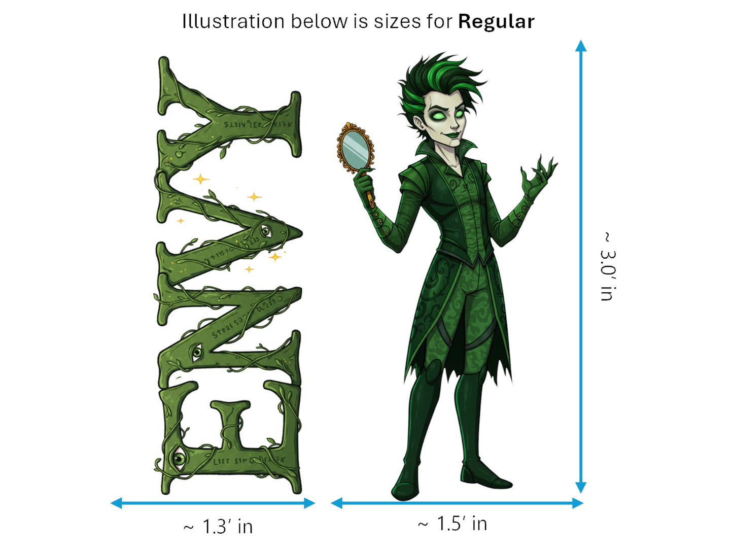 Envy Sticker and Magnet – Invidia 7 Sinkins™ – Personification of Envy | Waterproof & UV-Proof