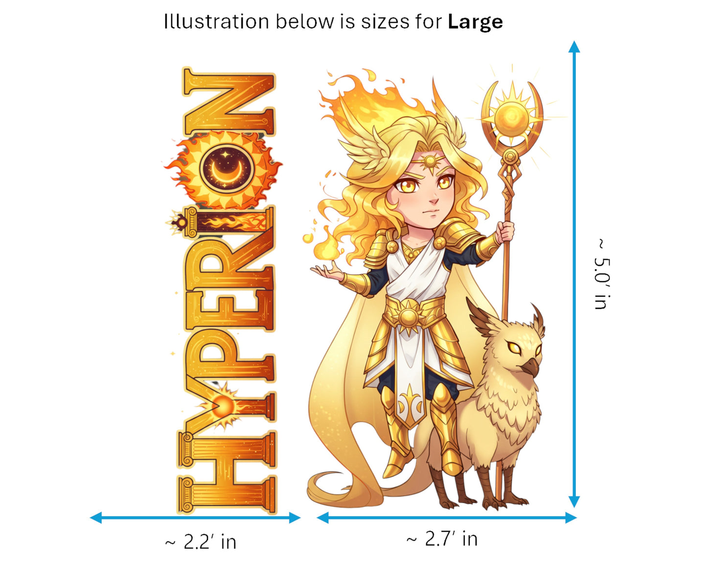 Hyperion Sticker and Magnet - Lord of Light Mythkins™ – Titan God of Light | Waterproof & UV-Proof