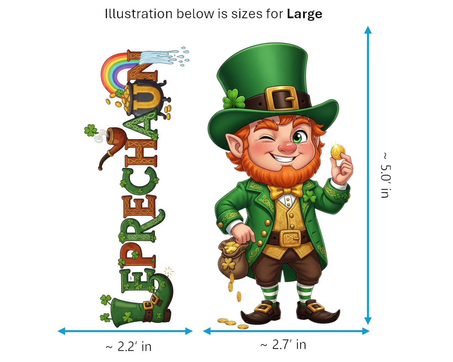 Leprechaun Sticker and Magnet - Guardian of the Gold Mythkins™ – Irish Folklore Fairy | Waterproof & UV-Proof
