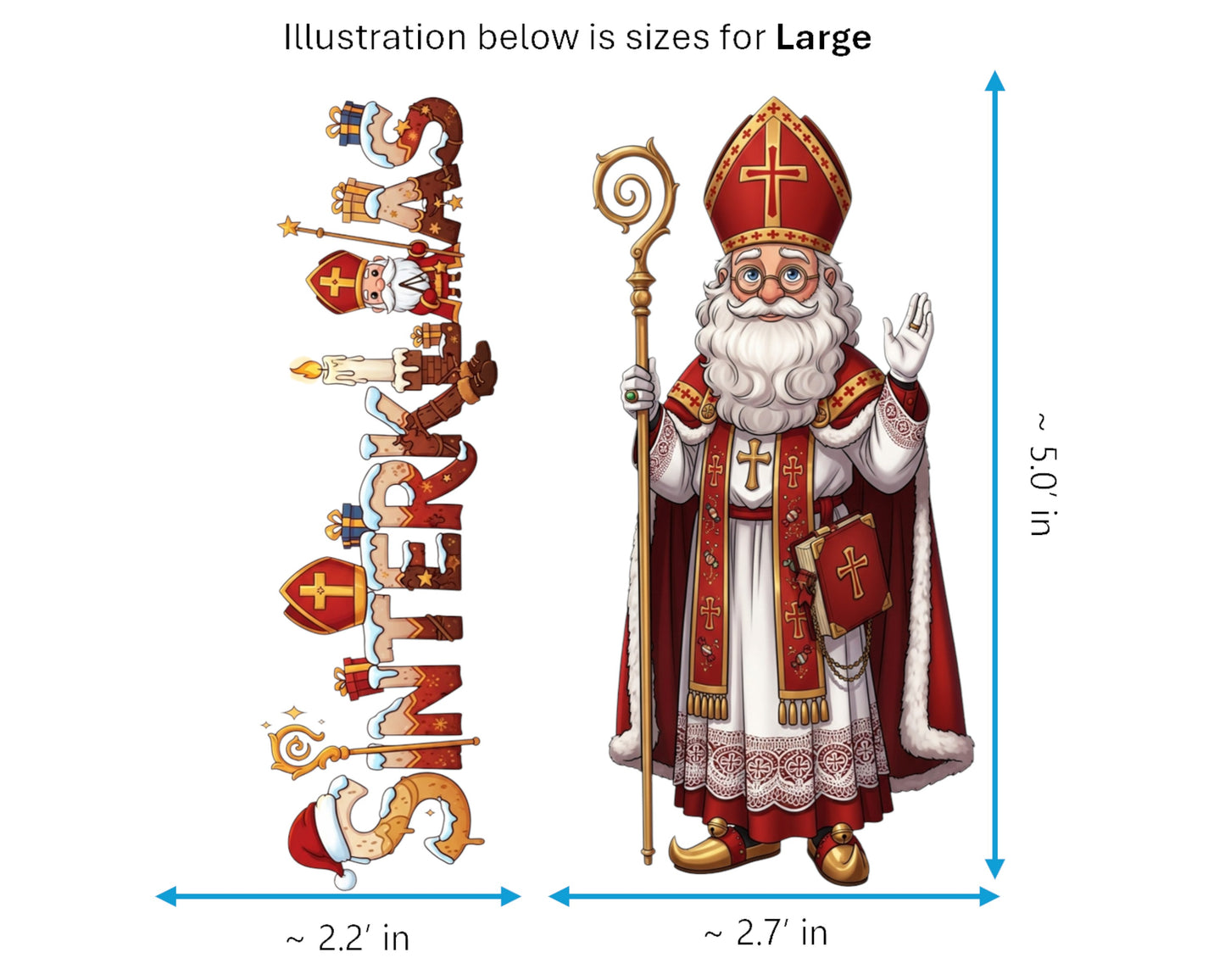 Saint Nicholas Sticker and Magnet - the Wonderworker Biblikins™ – The Original Sinterklaas | Waterproof & UV-Proof (Copy)