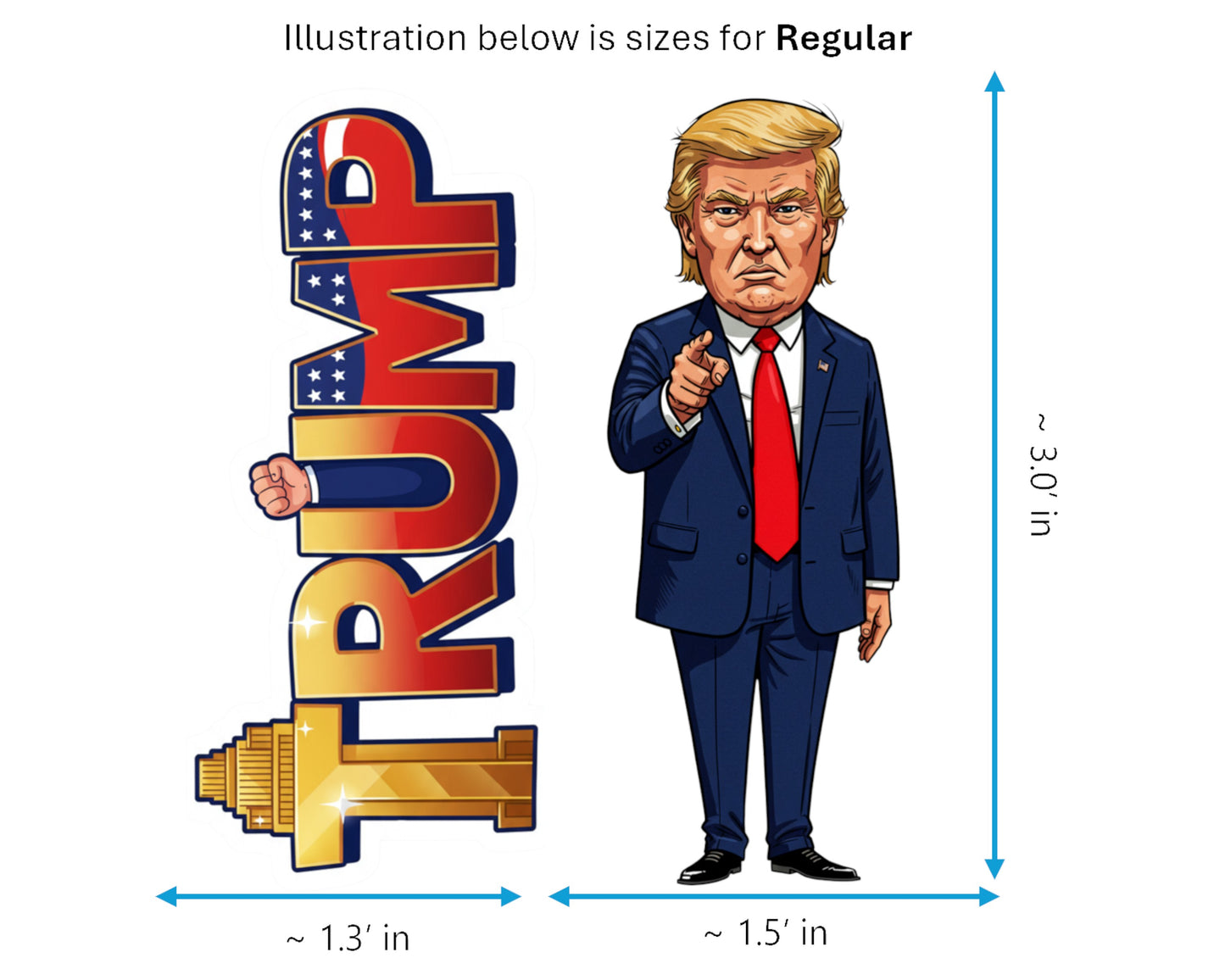 Trump the Builder Histkins™ Vinyl Sticker – 45th U.S. President | Waterproof & UV-Proof