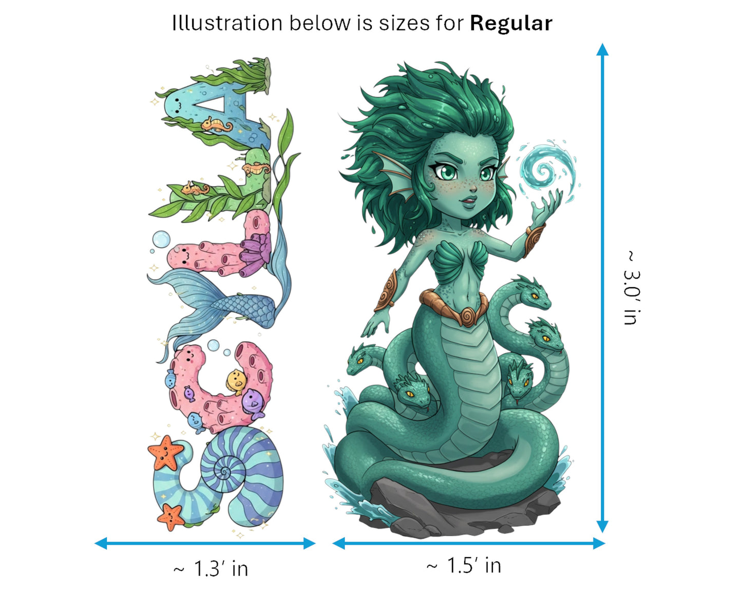 Scylla Sticker and Magnet - Terror of the Strait Mythkins™ – Greek Sea Monster | Waterproof & UV-Proof