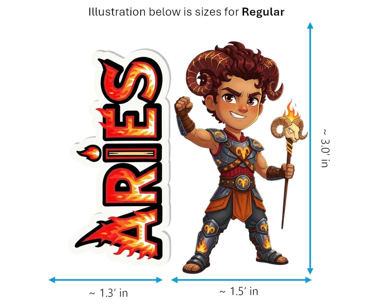 Aries Sticker and Magnet - the Daring Ram Horoskins™ – Zodiac Fire Sign | Waterproof & UV-Proof