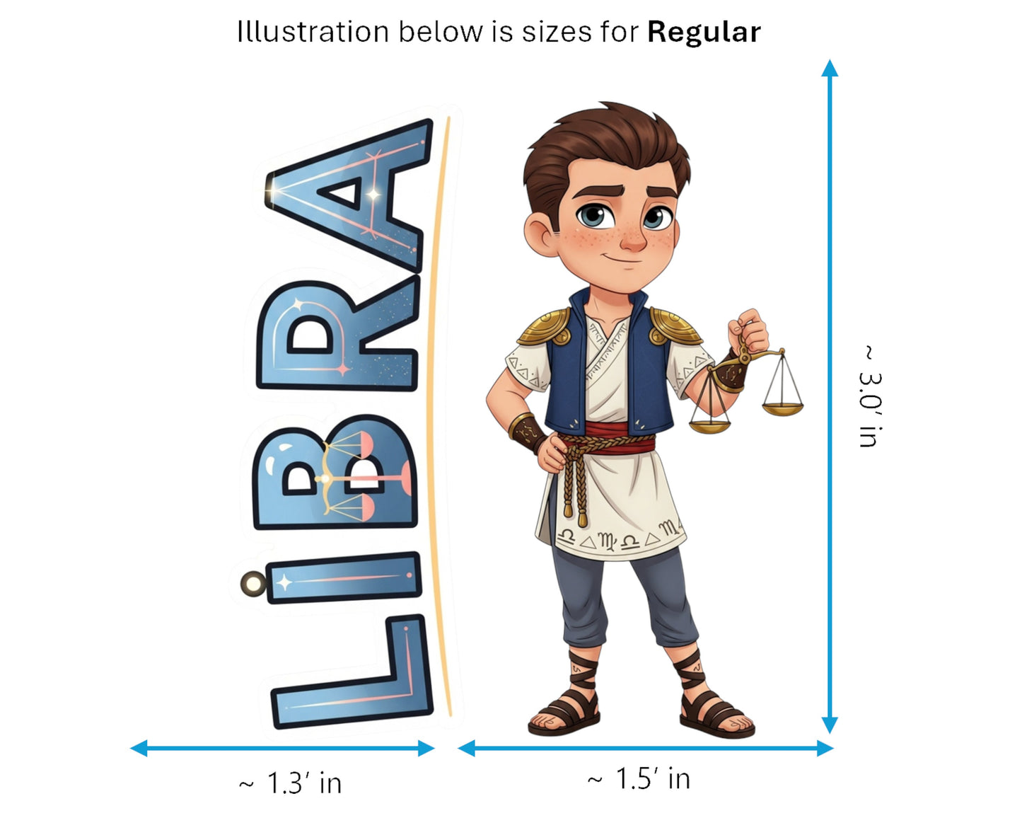 Libra Sticker and Magnet - the Harmonizer Horoskins™ – Zodiac Air Sign | Waterproof & UV-Proof