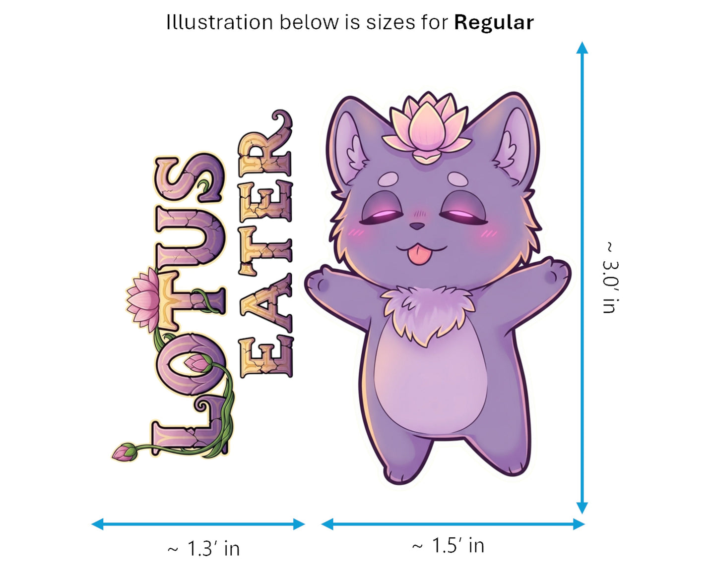 Lotus-Eater Sticker and Magnet - Blissful Dreamer Mythkins™ – Mythological Creature | Waterproof & UV-Proof