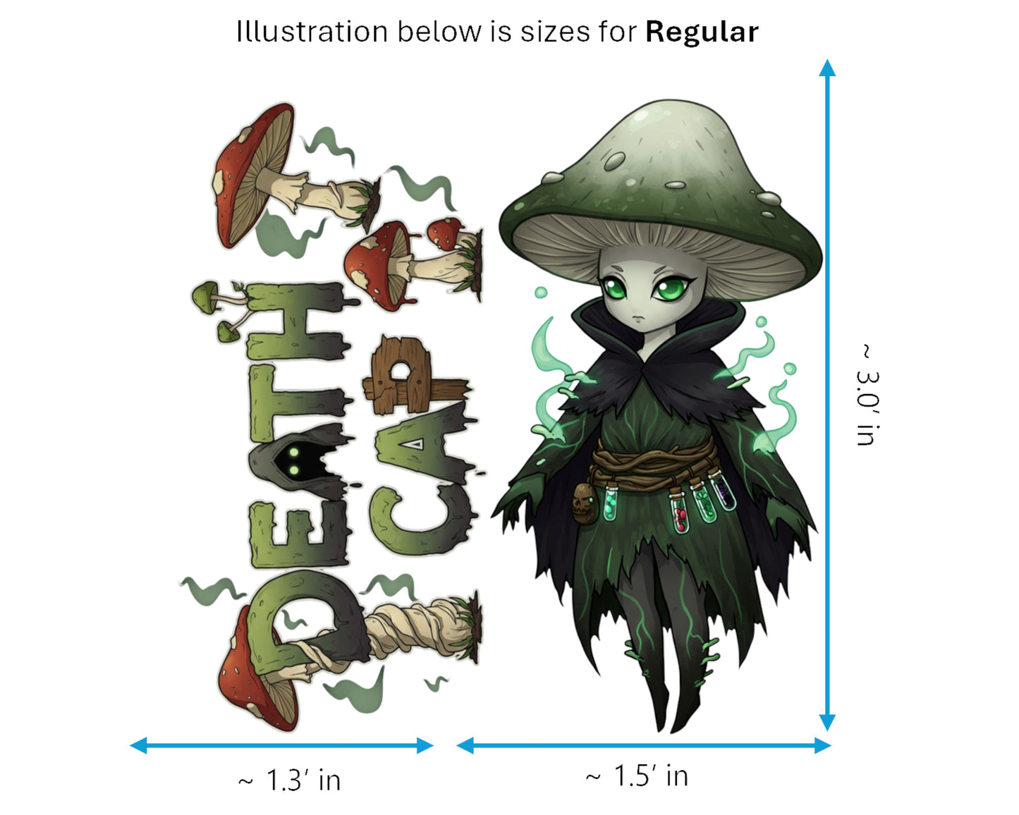 Death Cap Sticker and Magnet - Deadly Deceiver Fungikins™ – Poisonous Mushroom Art | Waterproof & UV-Proof