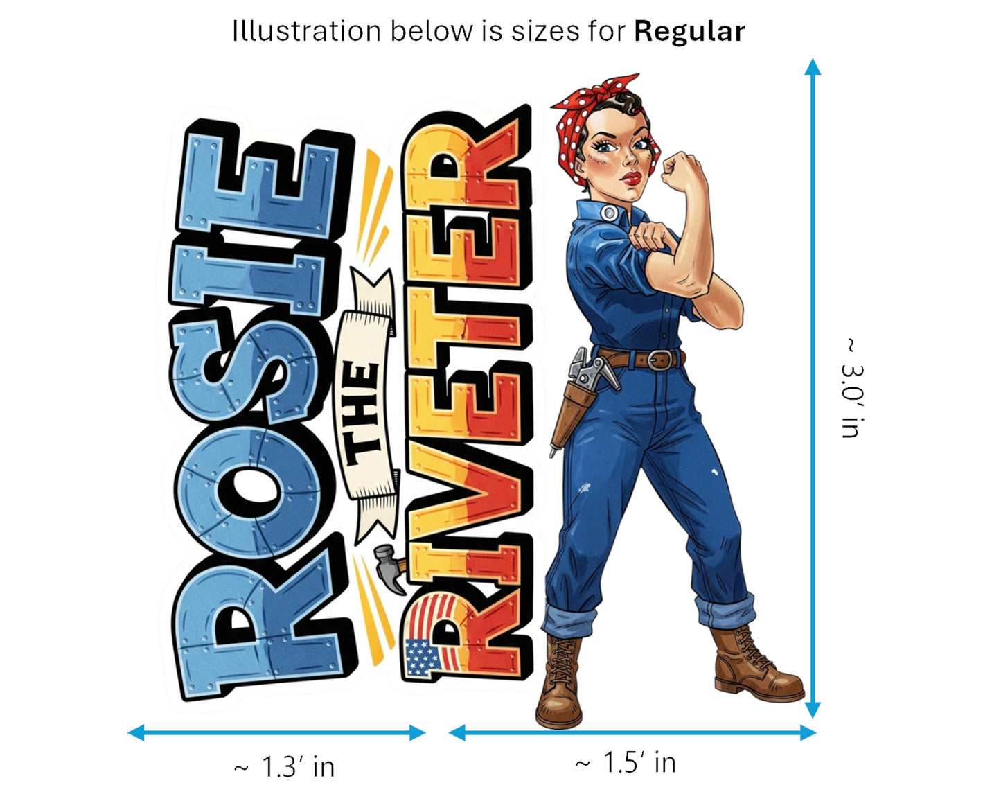Rosie the Riveter Sticker and Magnet - The Feminist Icon Histkins™ – Feminist and WWII Icon | Waterproof & UV-Proof