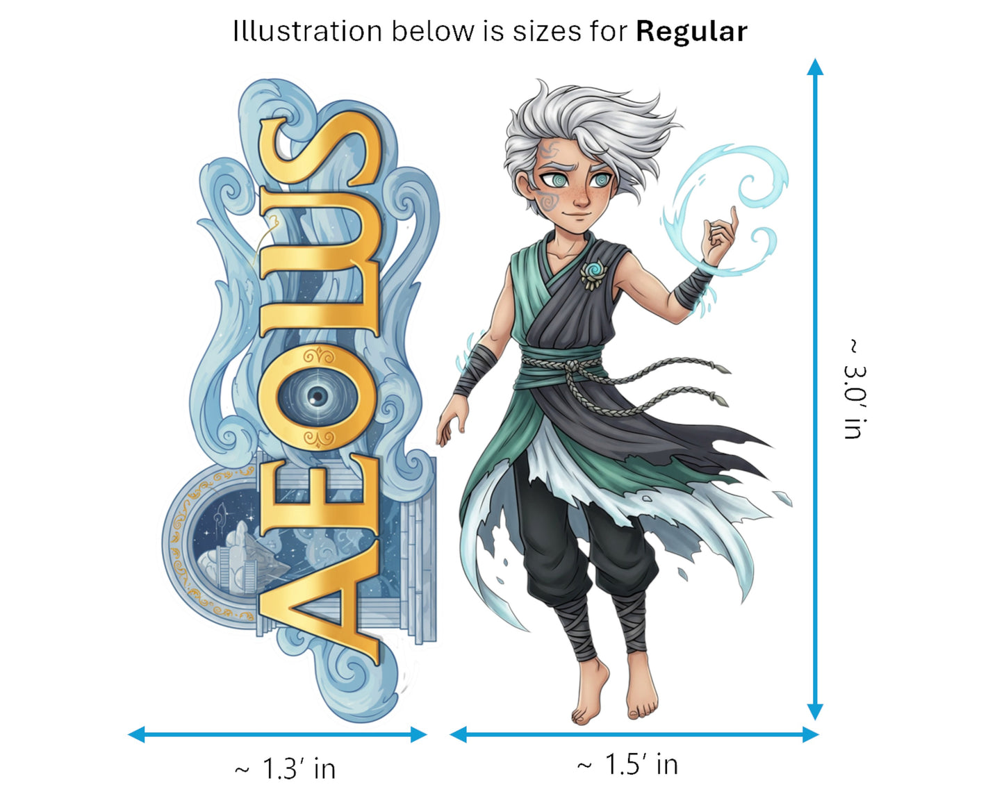 Aeolus Sticker and Magnet - Keeper of the Winds Mythkins™ – Greek God of Winds | Waterproof & UV-Proof