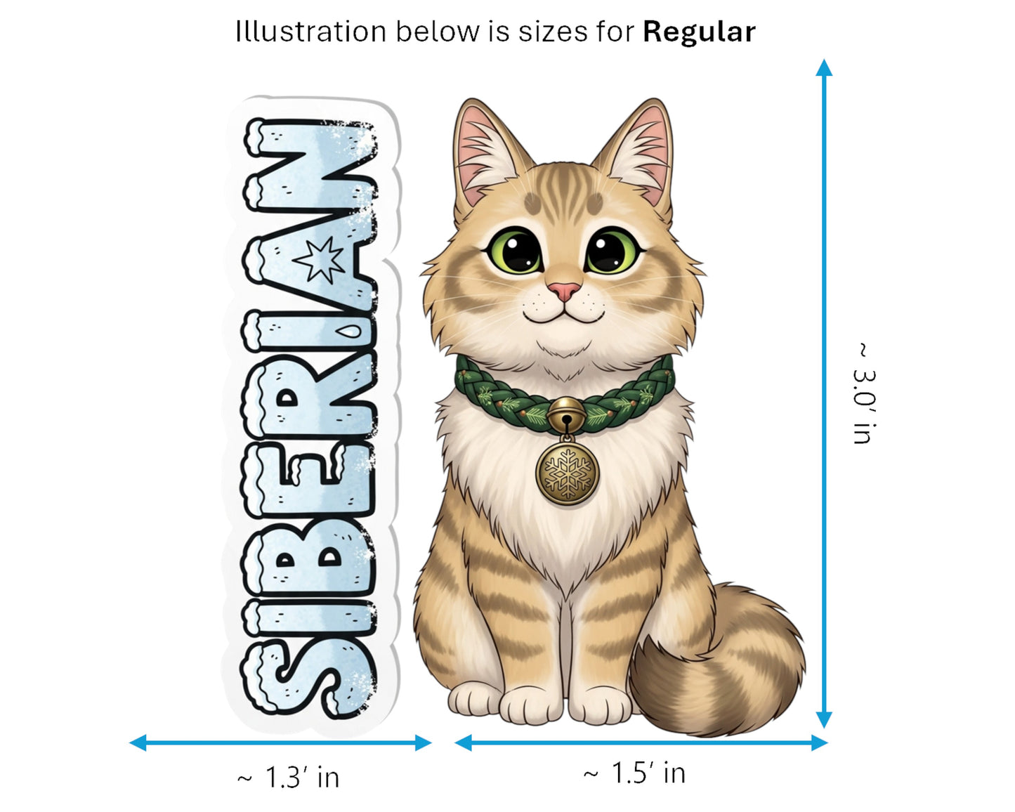 Siberian Sticker and Magnet - Forest Cat of Russia Purrkins™ – Domestic Cat Breed | Waterproof & UV-Proo