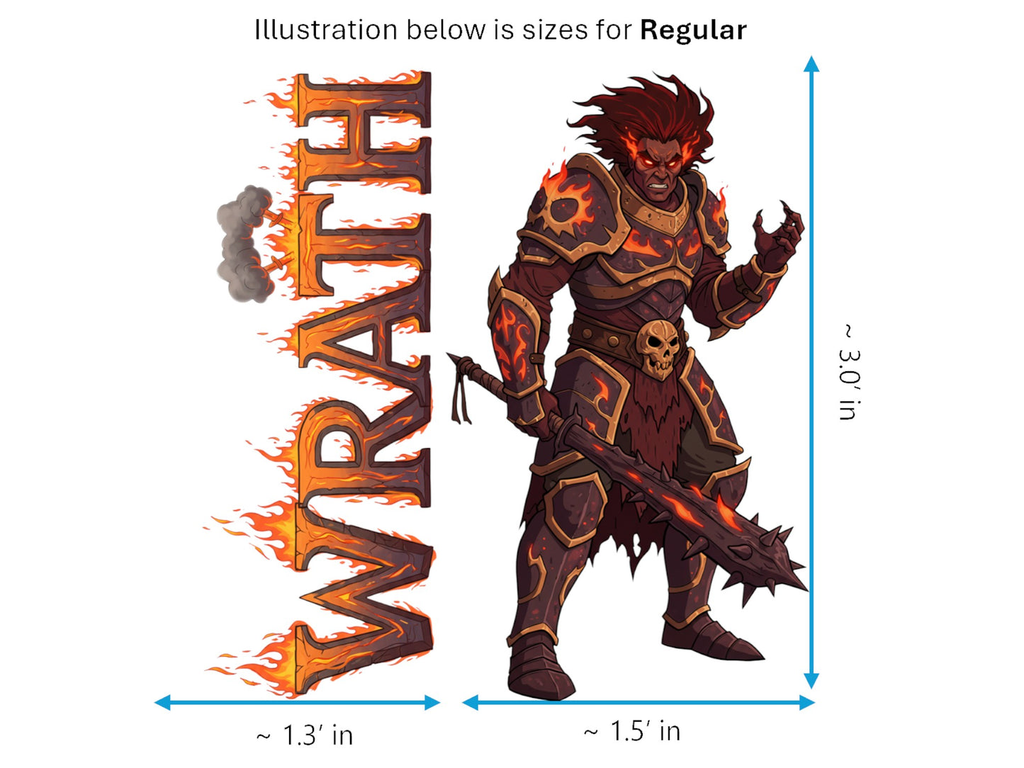 Wrath Ira 7 Sinkins™ Vinyl Sticker – Personification of Wrath | Waterproof & UV-Proof