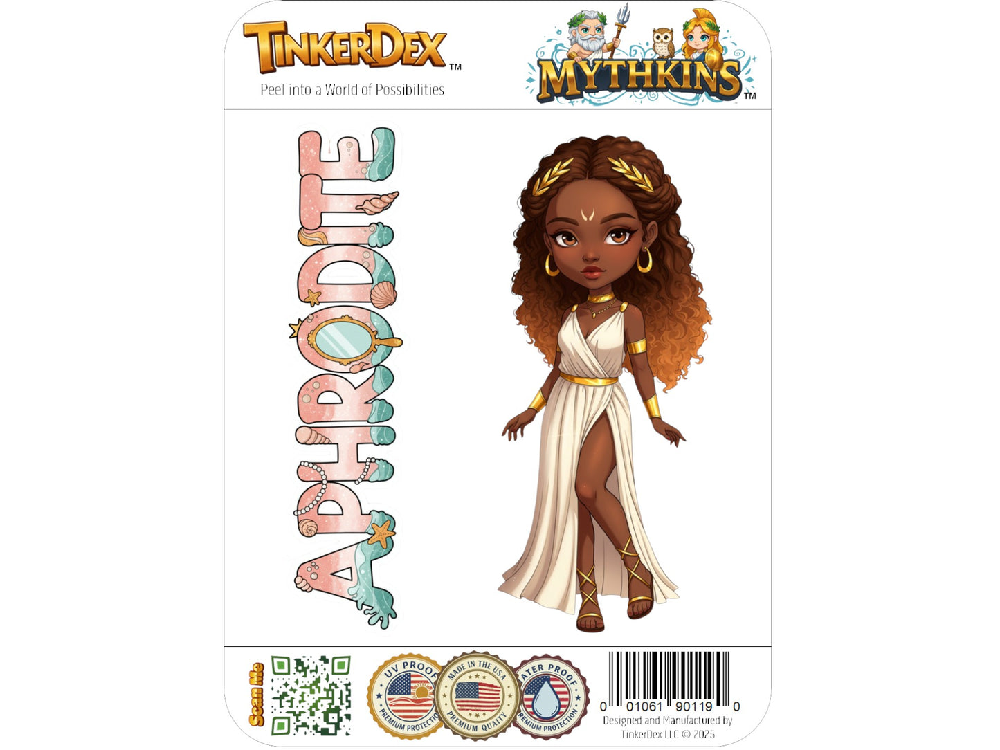 Aphrodite Sticker and Magnet – Kypris Mythkins™ – Greek Goddess of Love and Beauty | Waterproof & UV-Proof