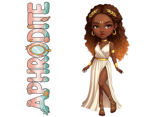 Aphrodite Sticker and Magnet – Kypris Mythkins™ – Greek Goddess of Love and Beauty | Waterproof & UV-Proof