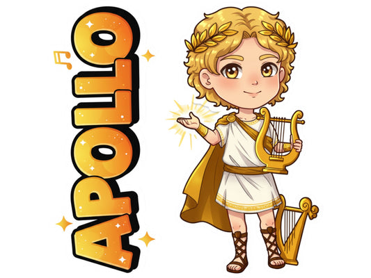 Apollo Sticker and Magnet – Phoebus Mythkins™ – Greek God of Music and Light | Waterproof & UV-Proof