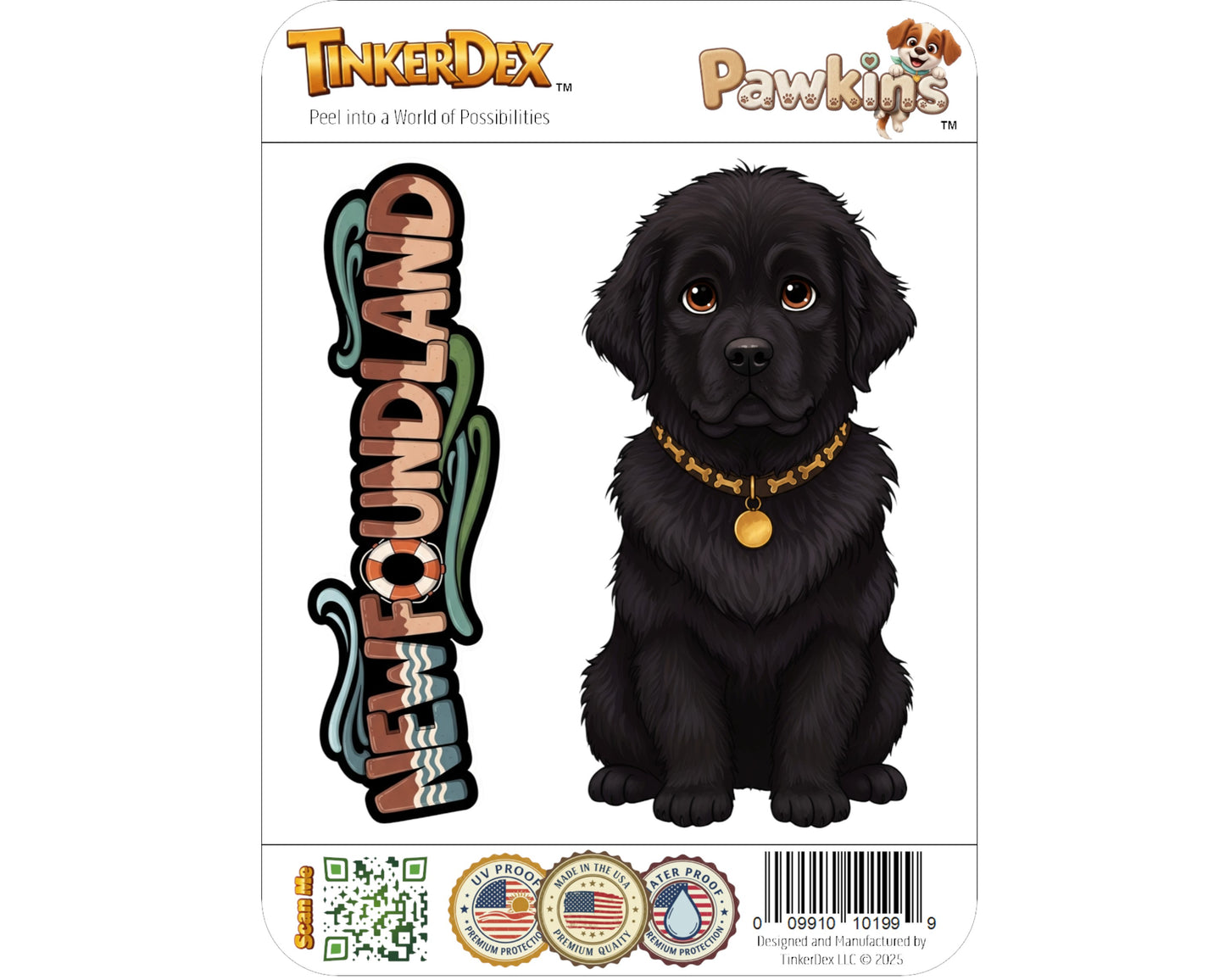 Newfoundland Sticker and Magnet - Gentle Giant Pawkins™ – Working Dog Breed | Waterproof & UV-Proof