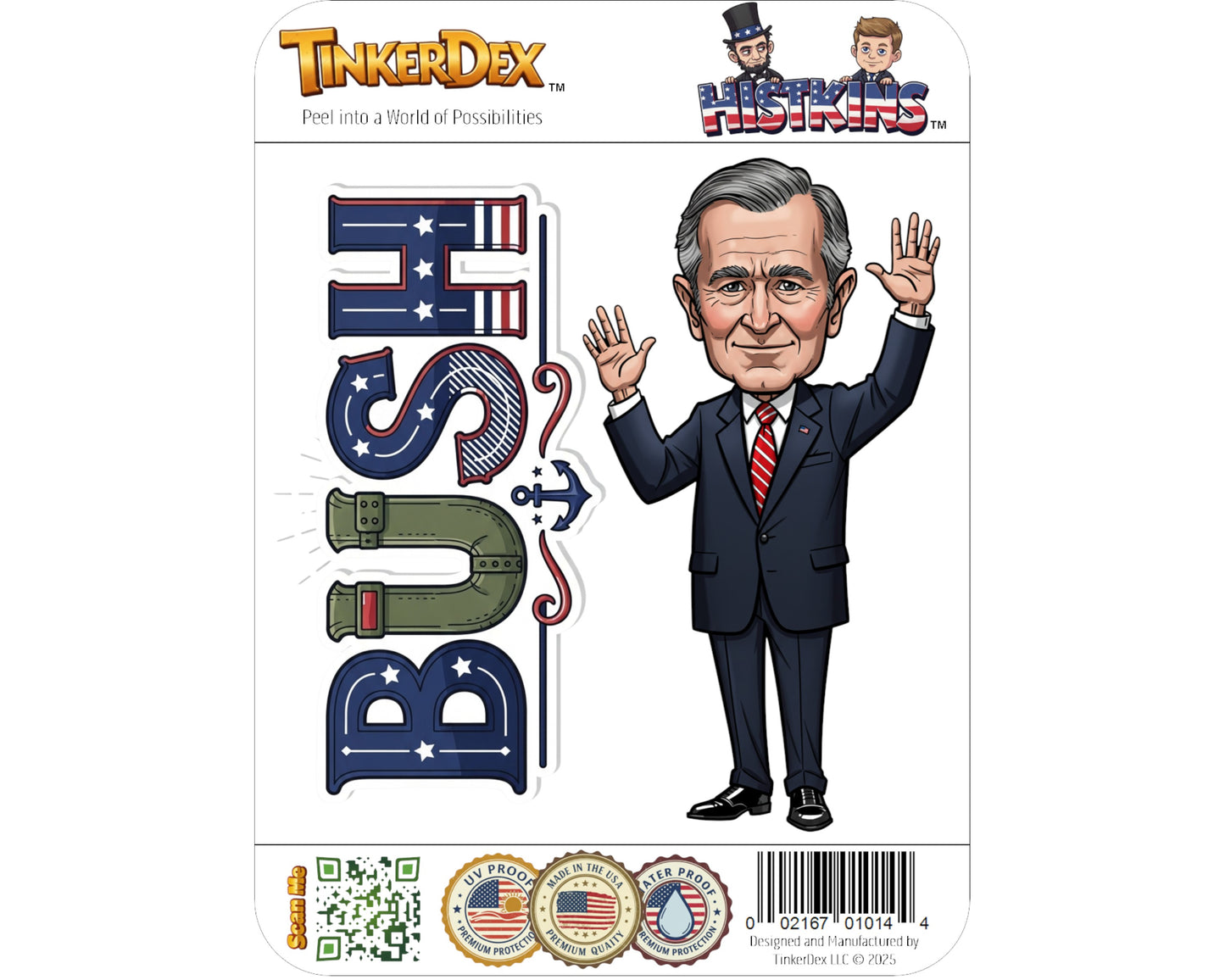 George H.W. Bush Sticker and Magnet - The Naval Aviator Histkins™ – 41st U.S. President | Waterproof & UV-Proof