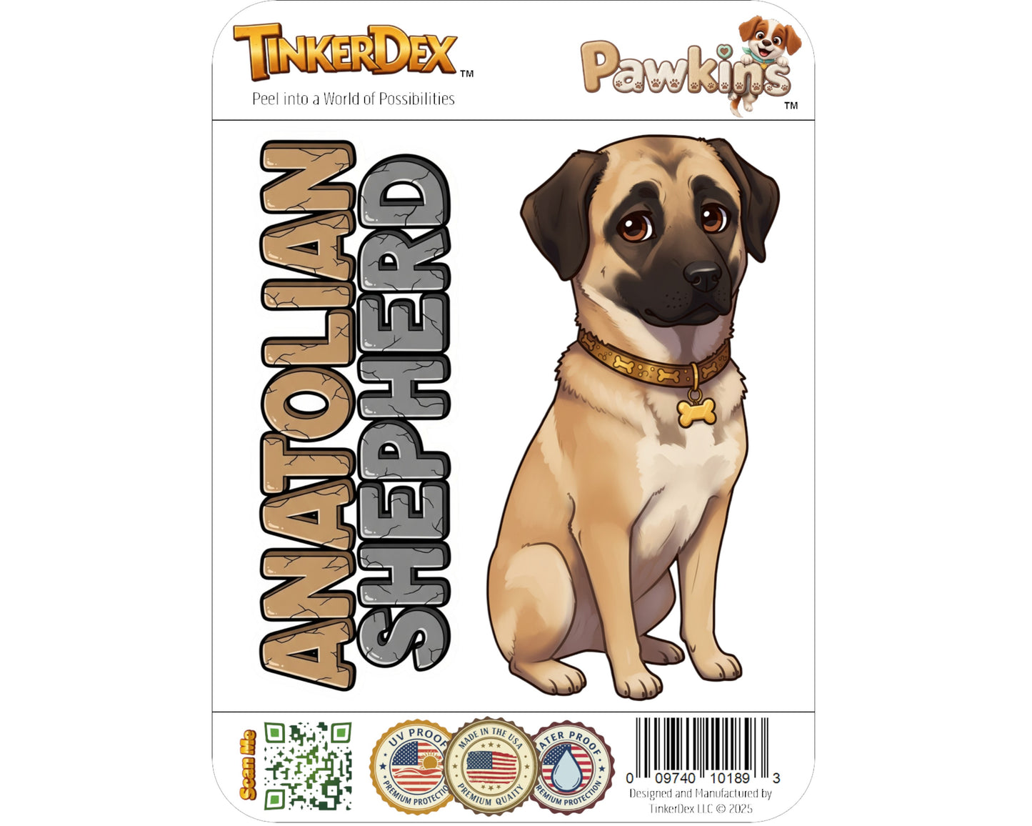 Anatolian Shepherd Sticker and Magnet - Ancient Guardian Pawkins™ – Livestock Guardian Dog | Waterproof & UV-Proof