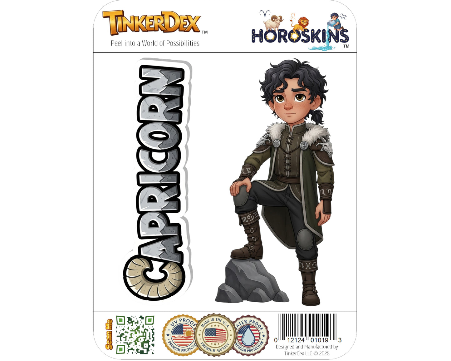 Capricorn Sticker and Magnet - Celestial Sea-Goat Horoskins™ – Zodiac Earth Sign | Waterproof & UV-Proof