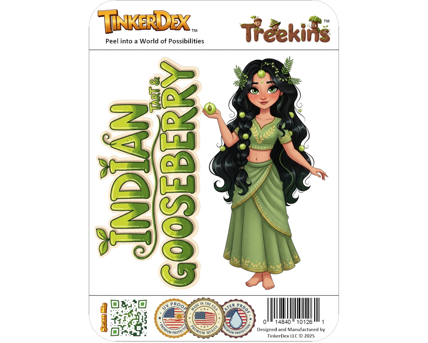 Indian Gooseberry Sticker and Magnet - The Bearer of Wellness Treekins™ – Ayurvedic Spirit | Waterproof & UV-Proof