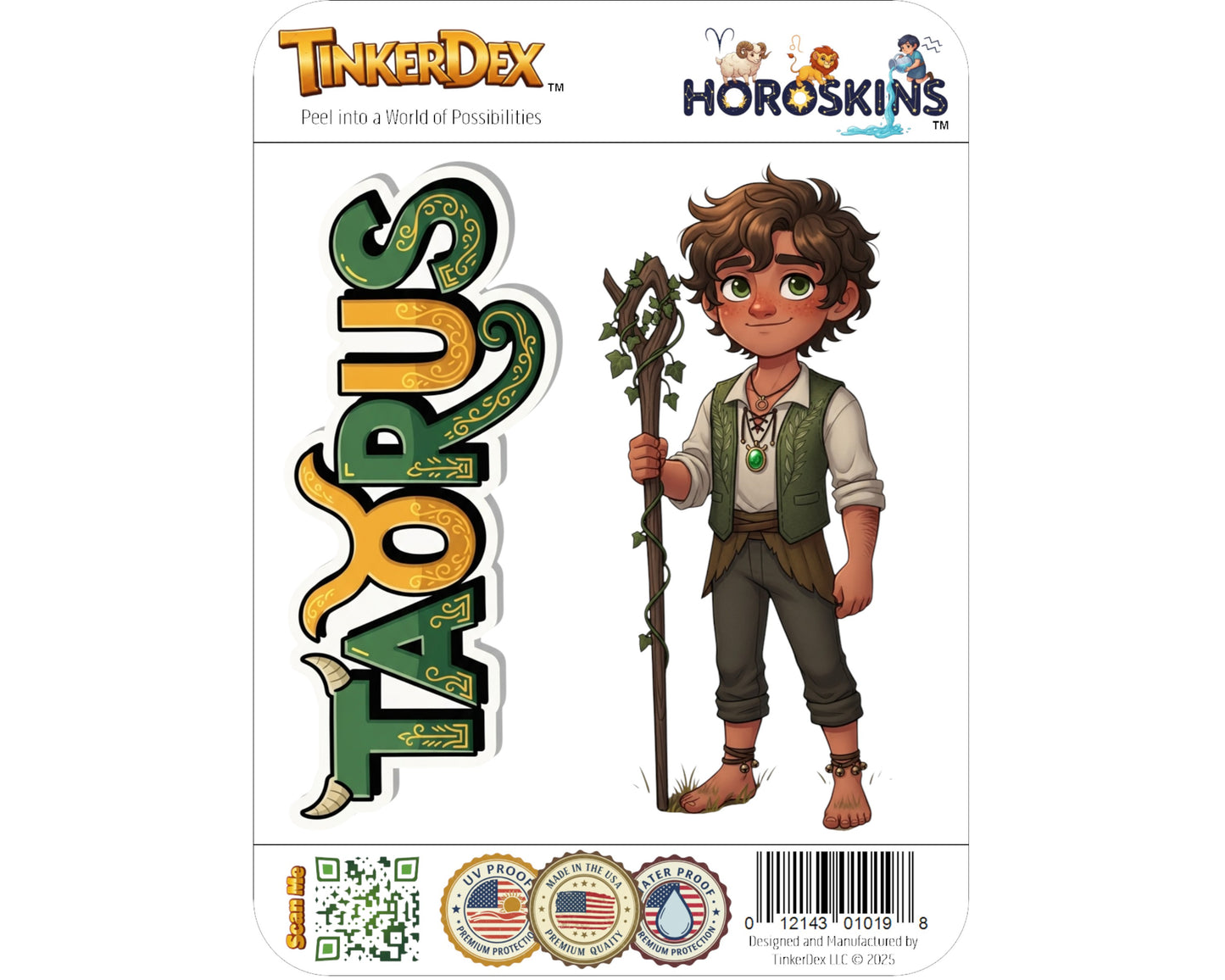 Taurus Sticker and Magnet - the Earthly Steward Horoskins™ – Zodiac Earth Sign | Waterproof & UV-Proof