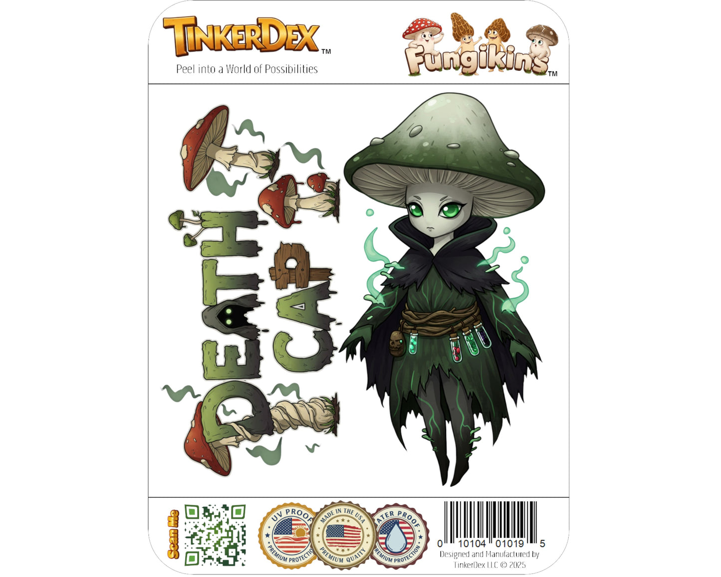 Death Cap Sticker and Magnet - Deadly Deceiver Fungikins™ – Poisonous Mushroom Art | Waterproof & UV-Proof