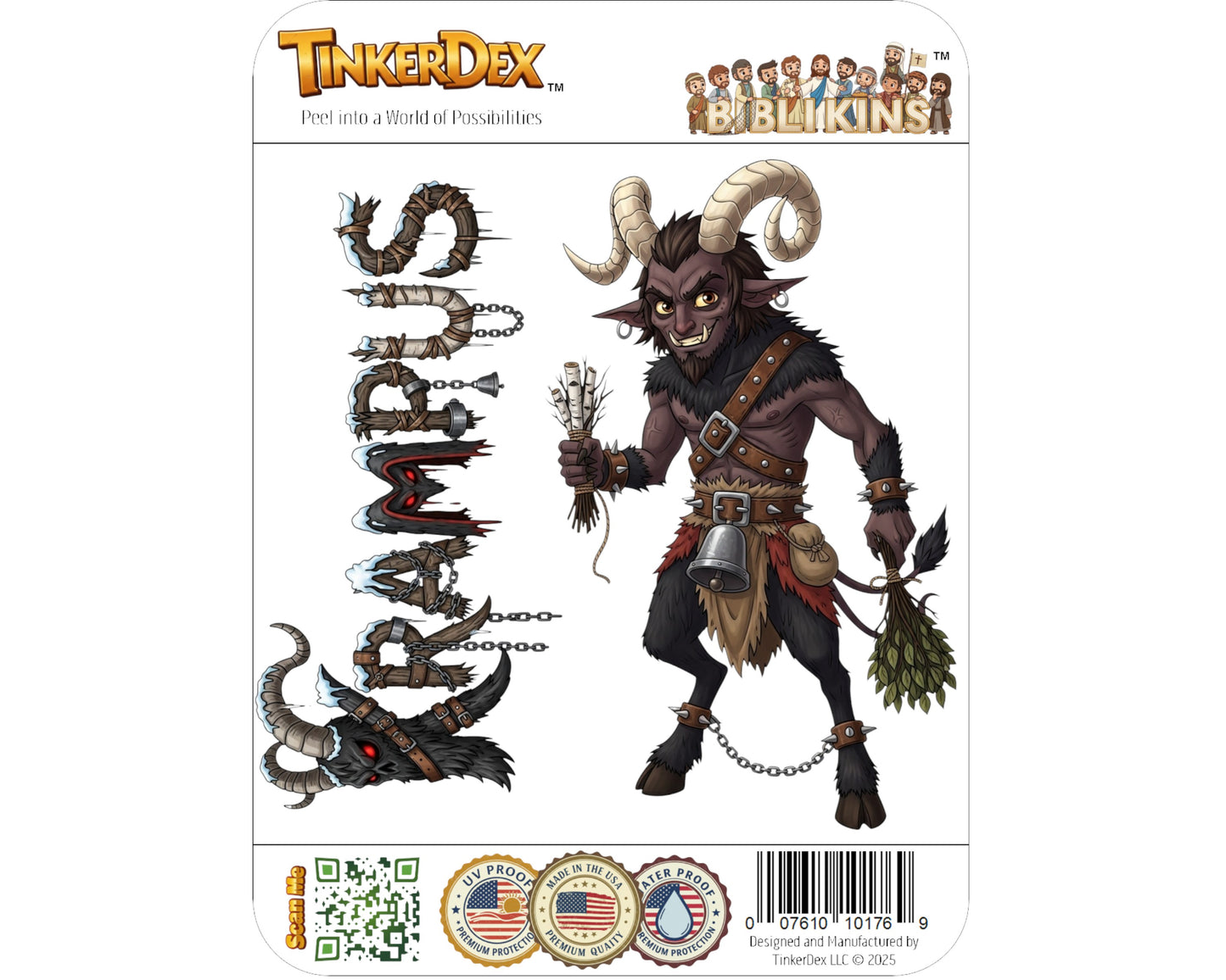 Krampus Sticker and Magnet - Shadow of Saint Nicholas Mythkins™ – Christmas Folklore Demon | Waterproof & UV-Proof