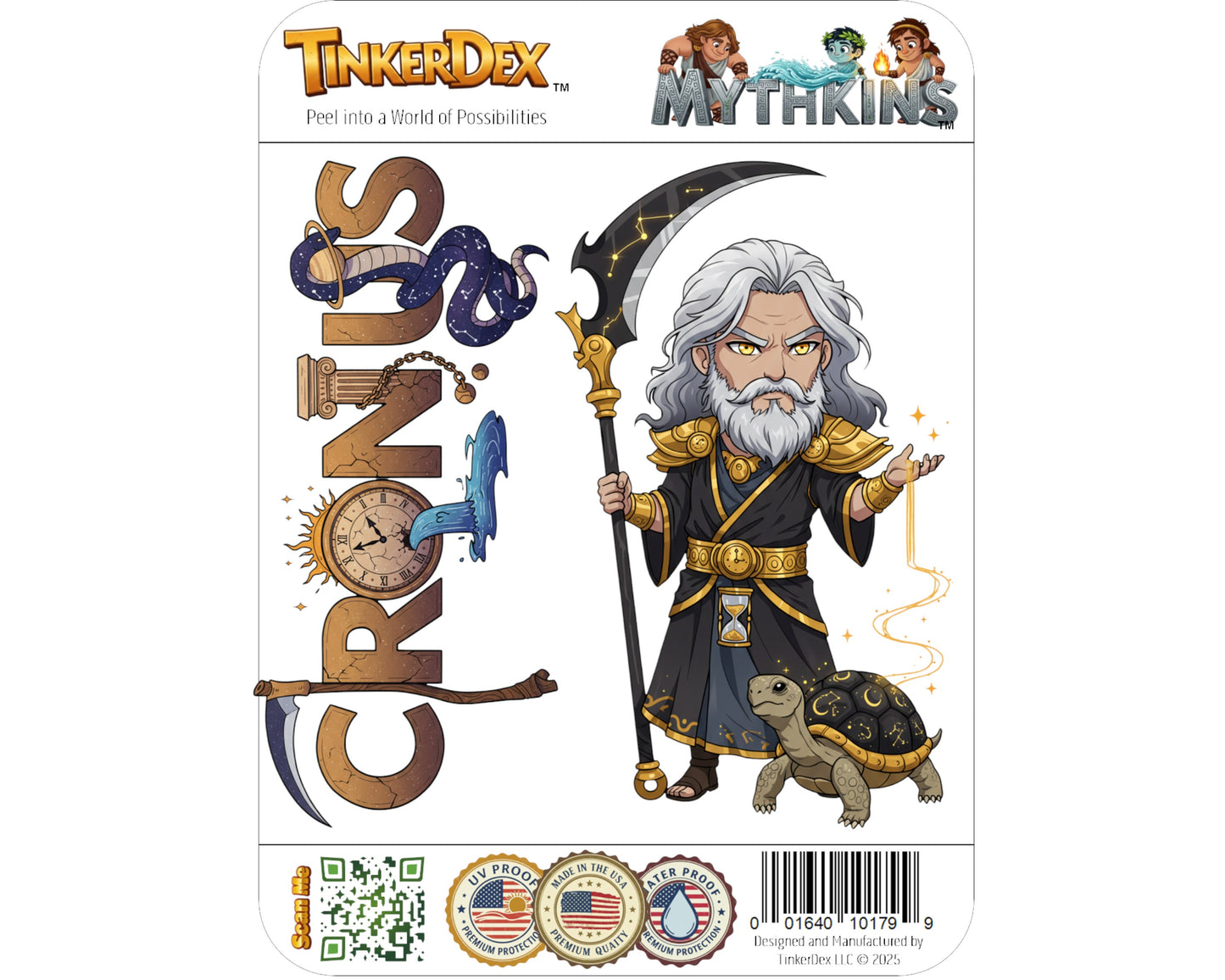 Cronus Sticker and Magnet - Lord of Time Mythkins™ – Titan God of Time | Waterproof & UV-Proof