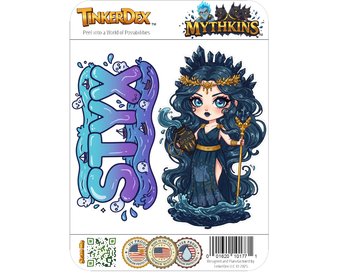 Styx Sticker and Magnet - Goddess of Oaths Mythkins™ – Underworld River Goddess | Waterproof & UV-Proof