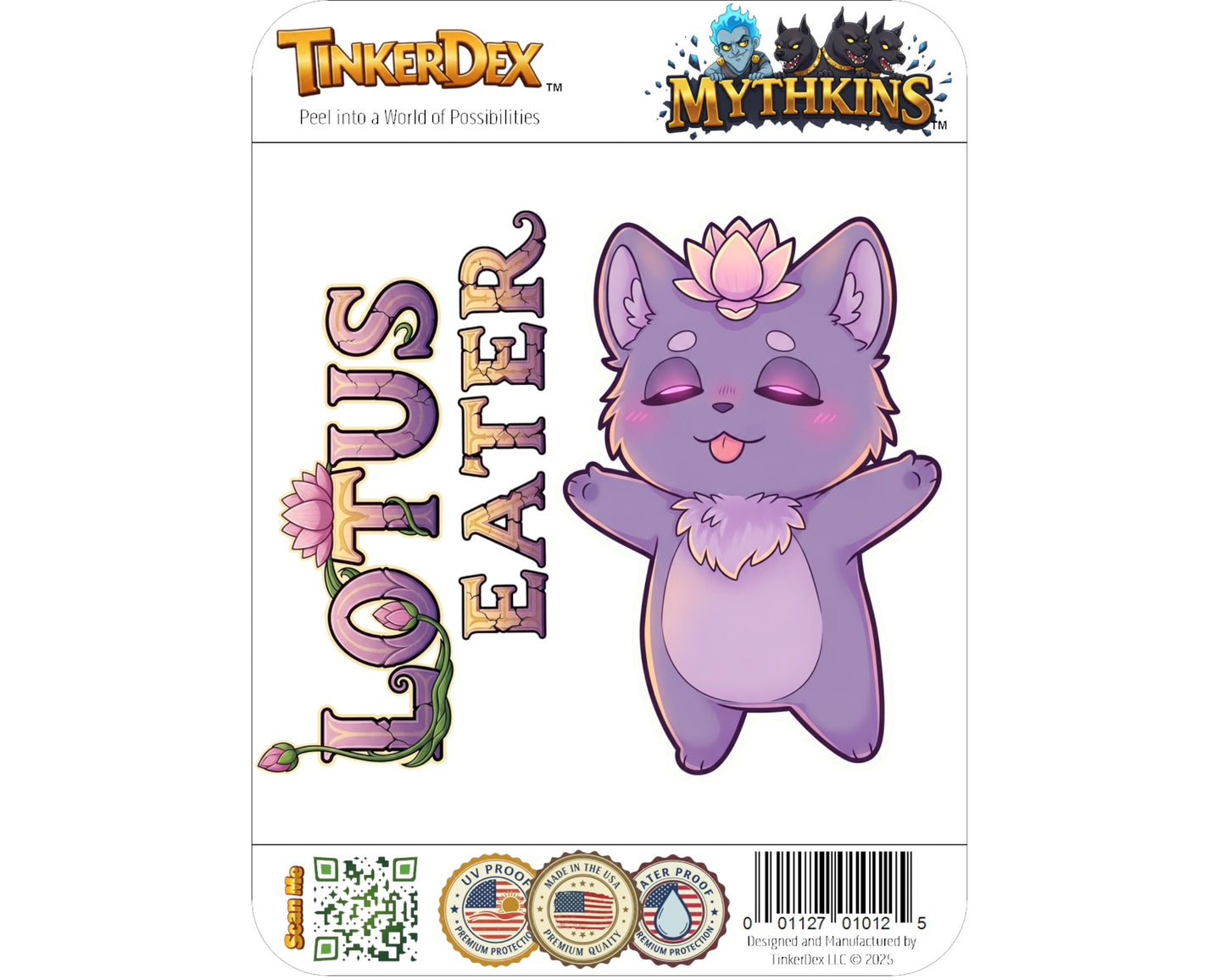 Lotus-Eater Sticker and Magnet - Blissful Dreamer Mythkins™ – Mythological Creature | Waterproof & UV-Proof