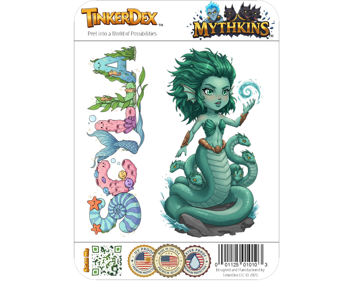Scylla Sticker and Magnet - Terror of the Strait Mythkins™ – Greek Sea Monster | Waterproof & UV-Proof