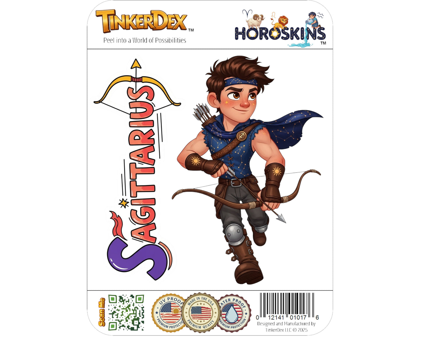 Sagittarius Sticker and Magnet - the Adventurer Horoskins™ – Zodiac Fire Sign | Waterproof & UV-Proof