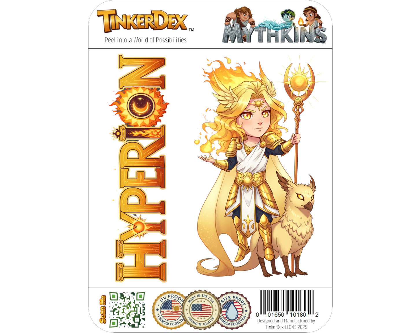 Hyperion Sticker and Magnet - Lord of Light Mythkins™ – Titan God of Light | Waterproof & UV-Proof