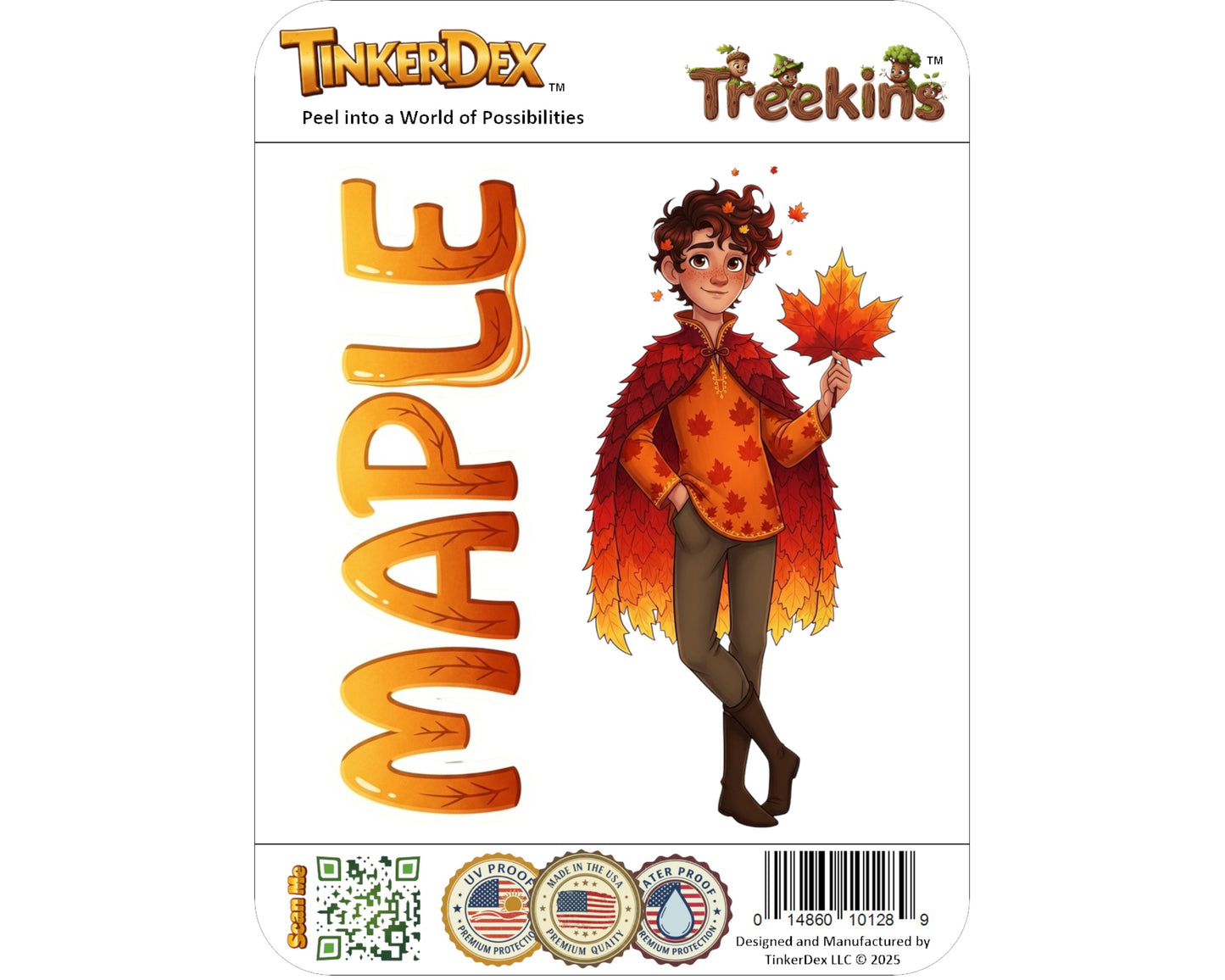 Maple Sticker and Magnet - The Autumn Prince Treekins™ – Autumn Spirit | Waterproof & UV-Proof