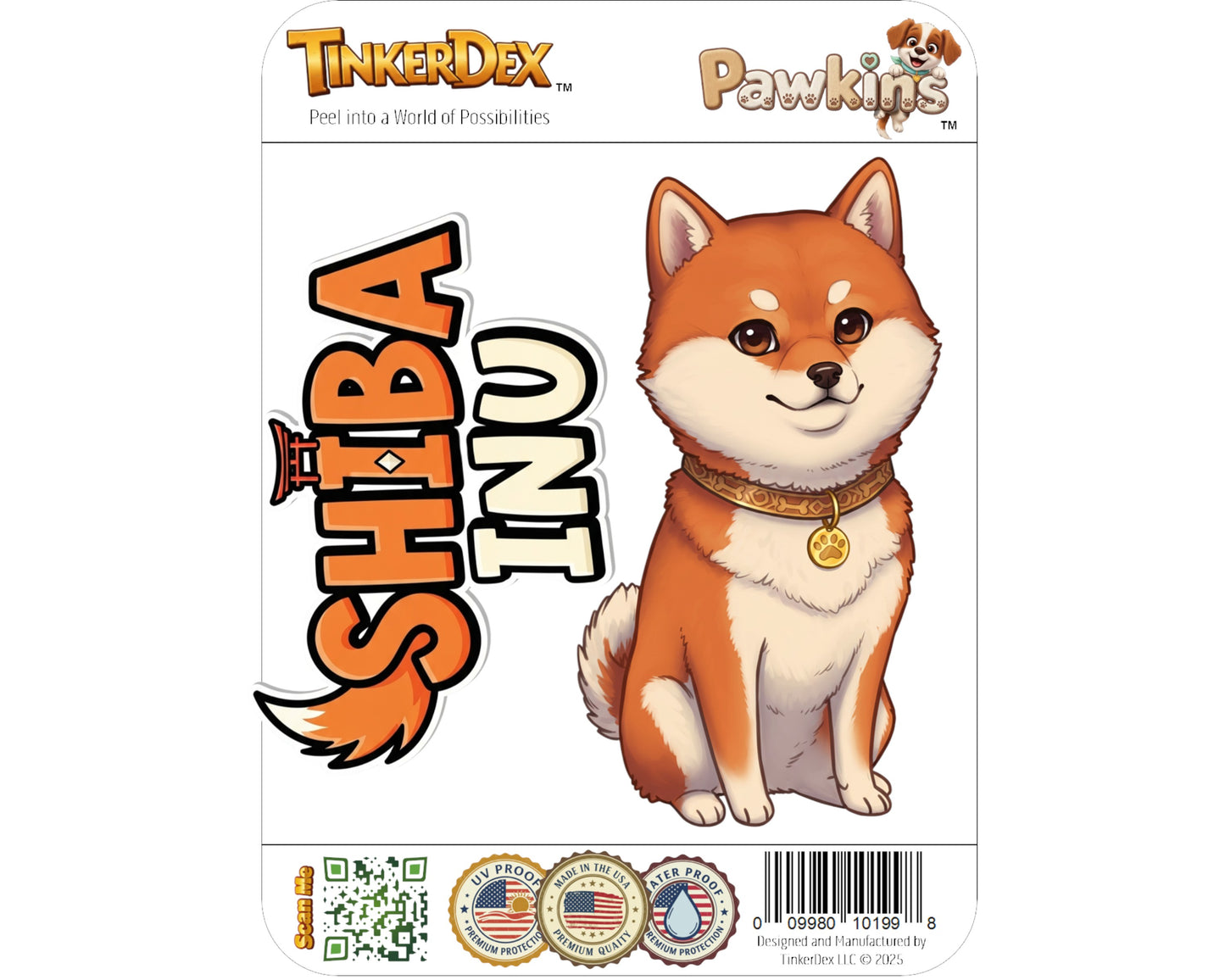 Shiba Inu Sticker and Magnet - Internet's Doge Pawkins™ – Japanese Dog Breed | Waterproof & UV-Proof