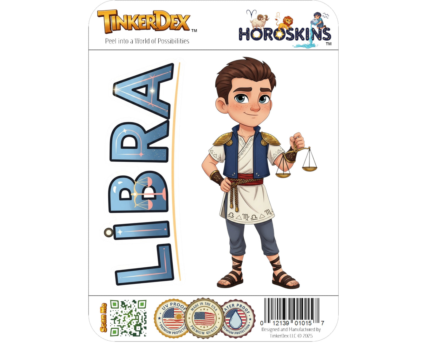 Libra Sticker and Magnet - the Harmonizer Horoskins™ – Zodiac Air Sign | Waterproof & UV-Proof
