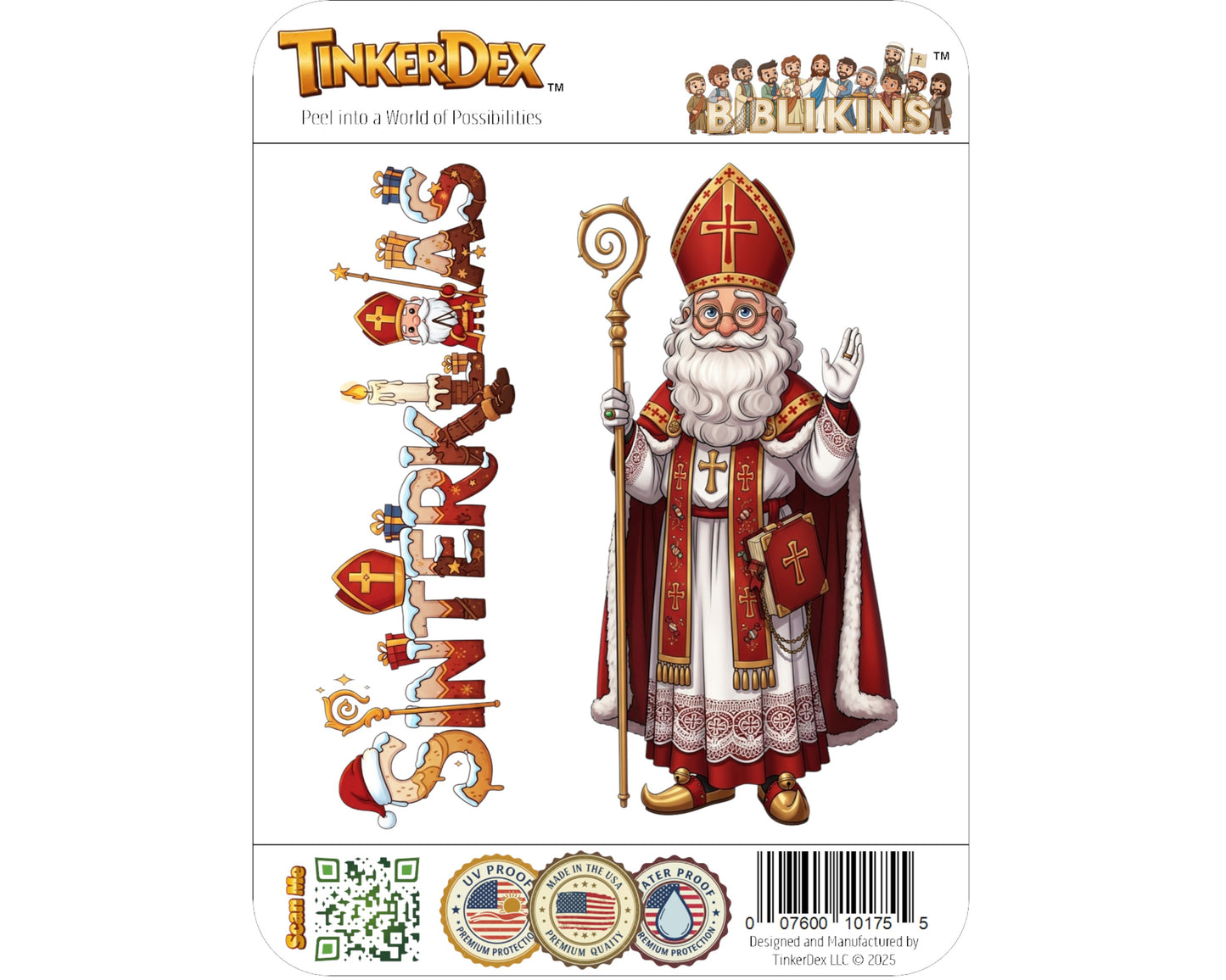 Saint Nicholas Sticker and Magnet - the Wonderworker Biblikins™ – The Original Sinterklaas | Waterproof & UV-Proof (Copy)