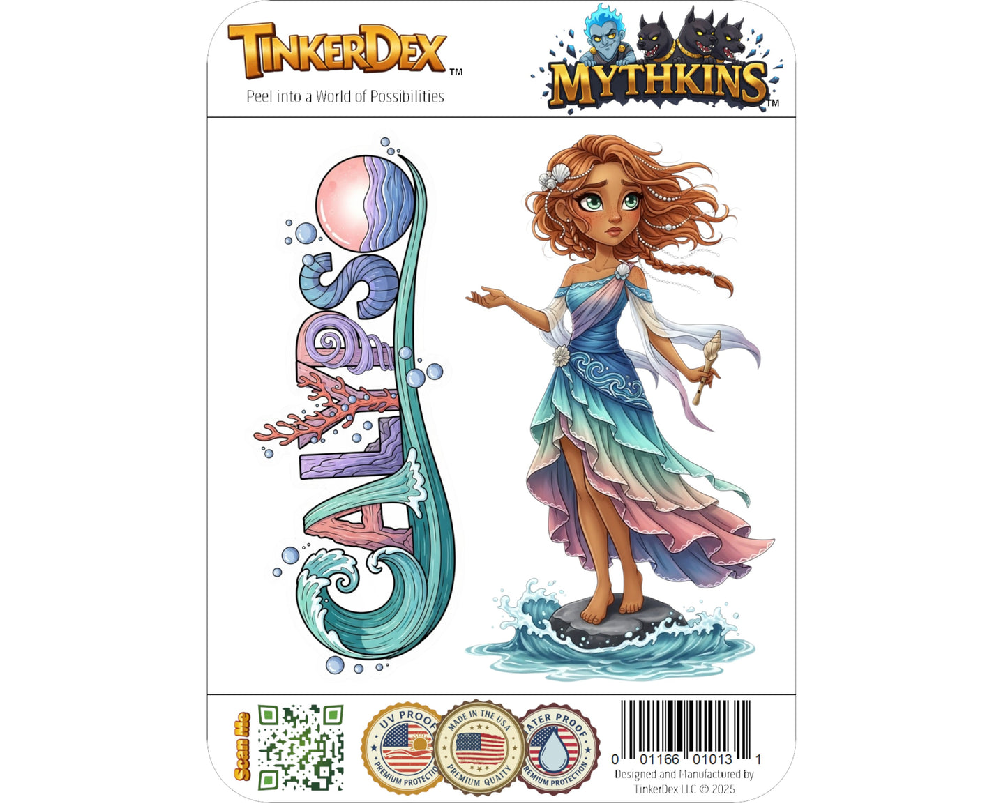 Calypso Sticker and Magnet - The Sea Enchantress Mythkins™ – Sea Nymph | Waterproof & UV-Proof