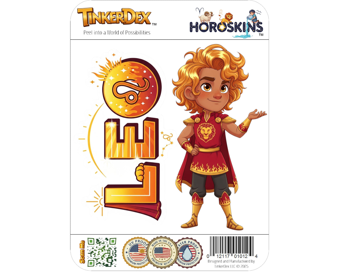 Leo Sticker and Magnet - the Regal Lion Horoskins™ – Zodiac Fire Sign | Waterproof & UV-Proof