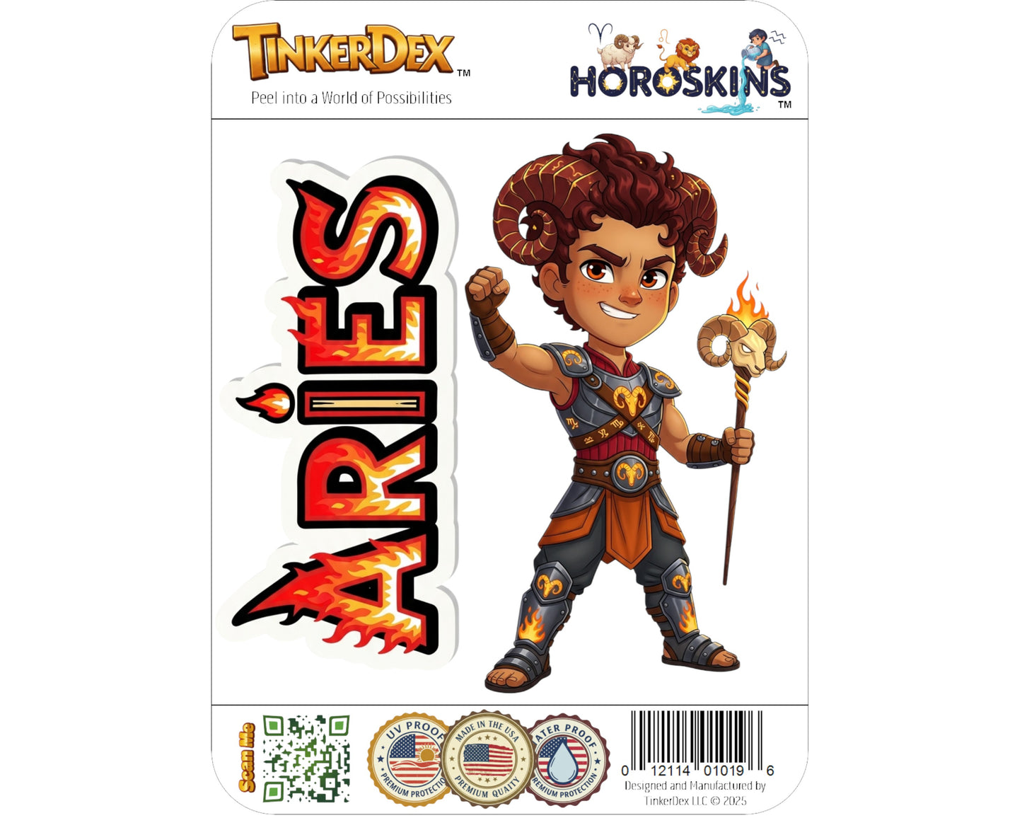 Aries Sticker and Magnet - the Daring Ram Horoskins™ – Zodiac Fire Sign | Waterproof & UV-Proof