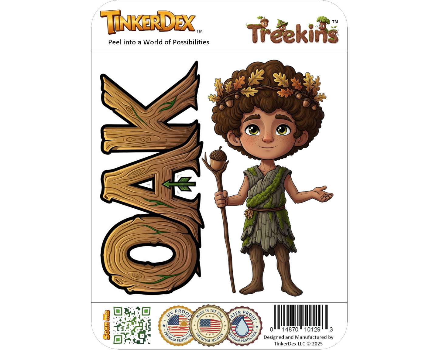 Oak Sticker and Magnet - The Forest King Treekins™ – Forest Guardian | Waterproof & UV-Proof