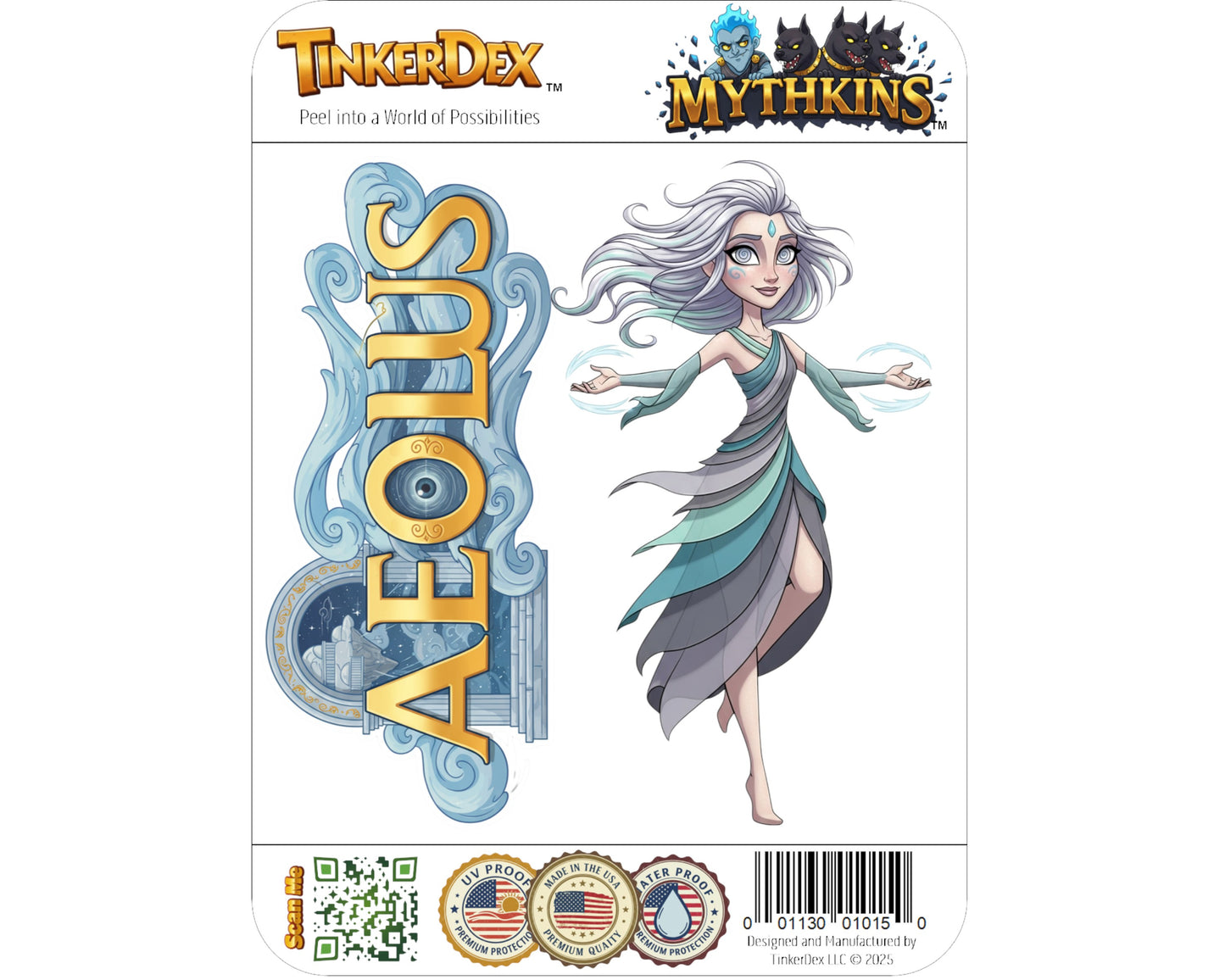Aeolus Sticker and Magnet - Tamer of Storms Mythkins™ – Greek Goddess of Winds | Waterproof & UV-Proof