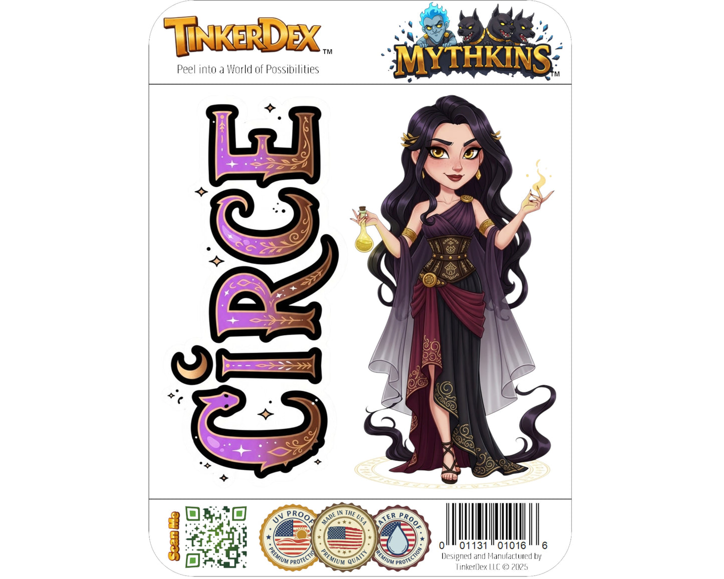 Circe Sticker and Magnet - Enchantress of Aeaea Mythkins™ – Greek Mythology Sorceress | Waterproof & UV-Proof