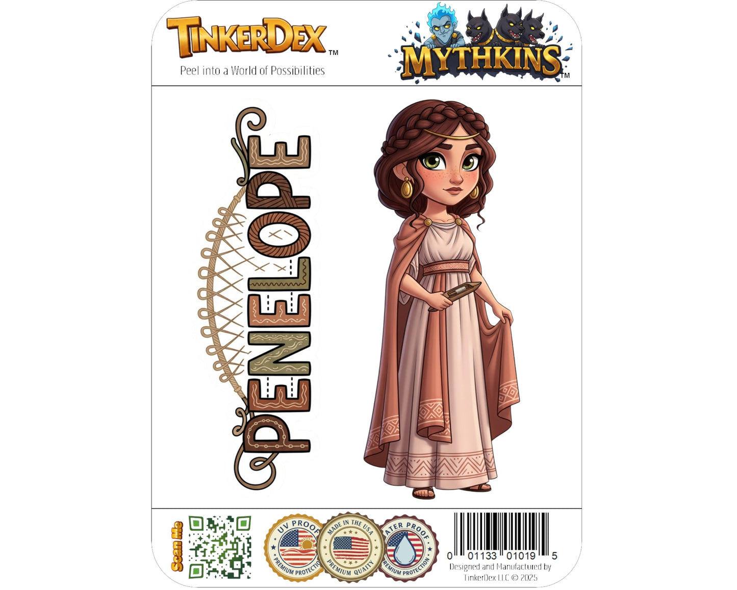 Penelope Sticker and Magnet - Cunning Weaver Mythkins™ – Queen of Ithaca | Waterproof & UV-Proof