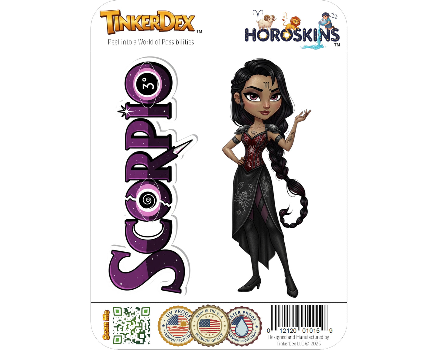 Scorpio Sticker and Magnet - Enigmatic Scorpion Horoskins™ – Zodiac Water Sign | Waterproof & UV-Proof