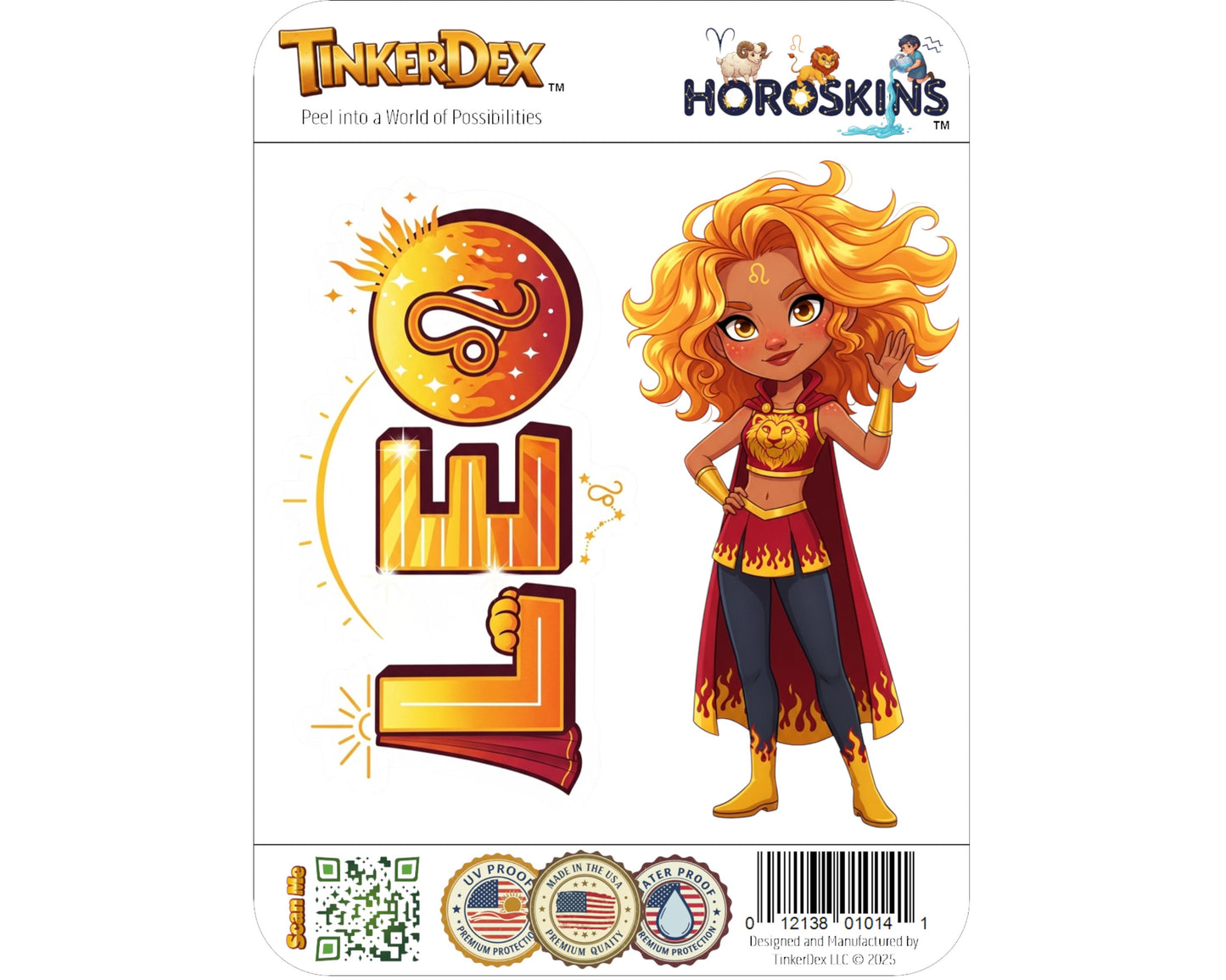 Leo Sticker and Magnet - the Solar Queen Horoskins™ – Zodiac Fire Sign | Waterproof & UV-Proof