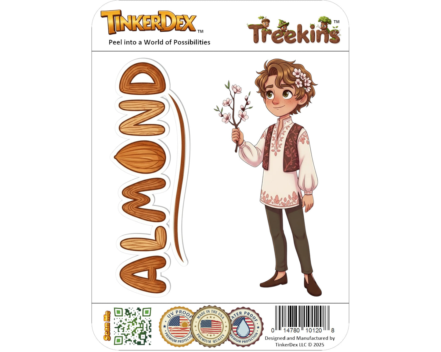 Almond Sticker and Magnet - The Herald of Spring Treekins™ – Blossom Sprite | Waterproof & UV-Proof