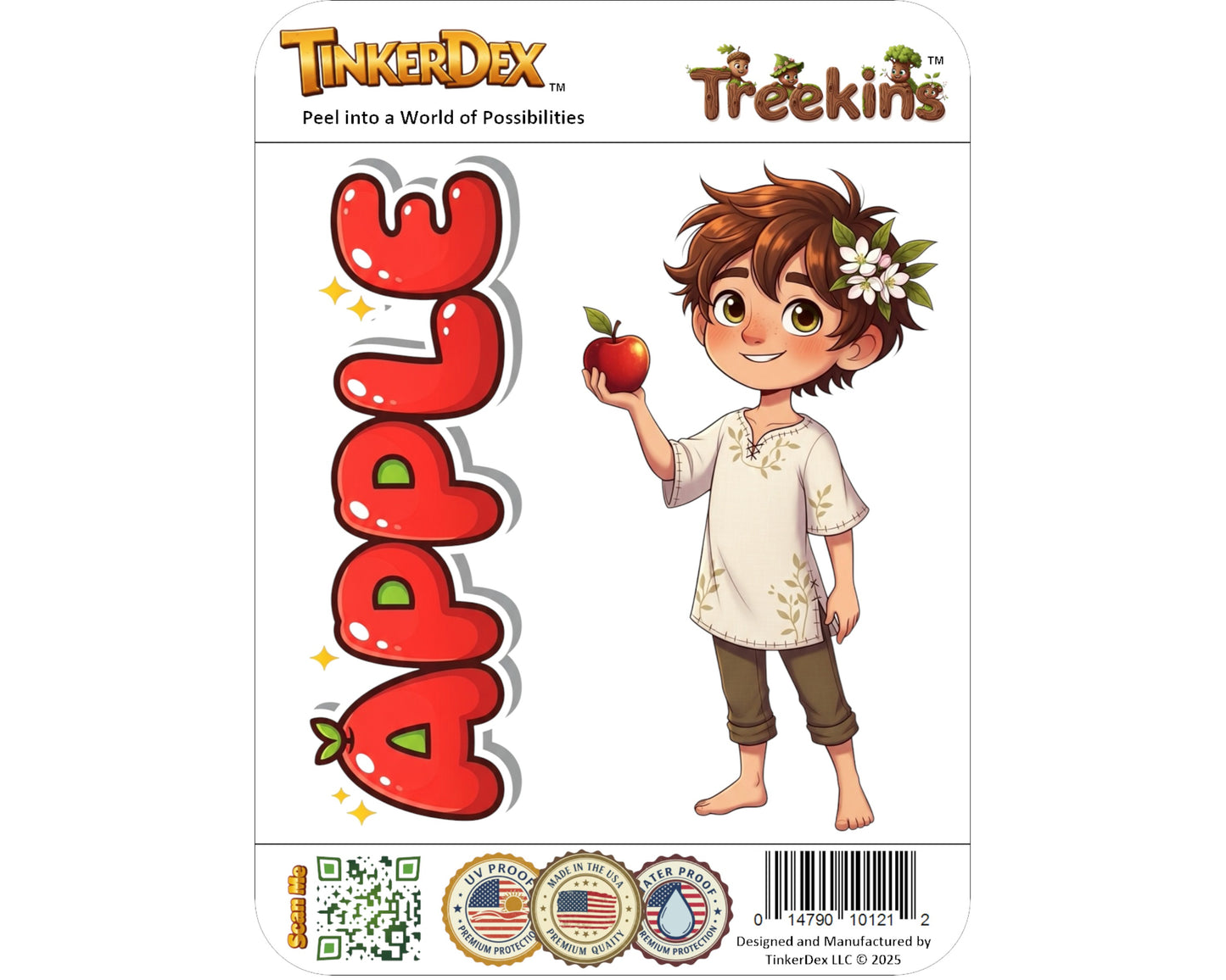 Apple Sticker and Magnet - The Orchard Keeper Treekins™ – Orchard Sprite | Waterproof & UV-Proof