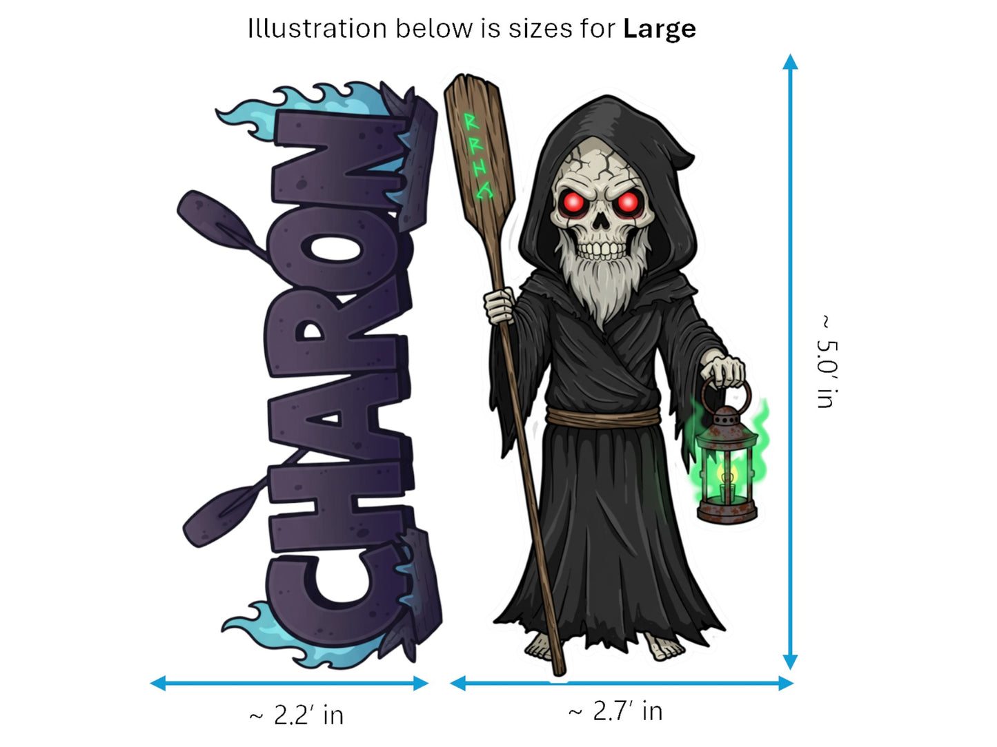 Charon Sticker and Magnet – Porthmeus Mythkins™ – Ferryman of the Underworld | Waterproof & UV-Proof