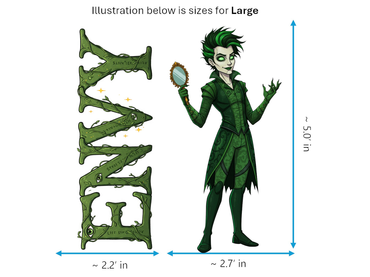 Envy Sticker and Magnet – Invidia 7 Sinkins™ – Personification of Envy | Waterproof & UV-Proof