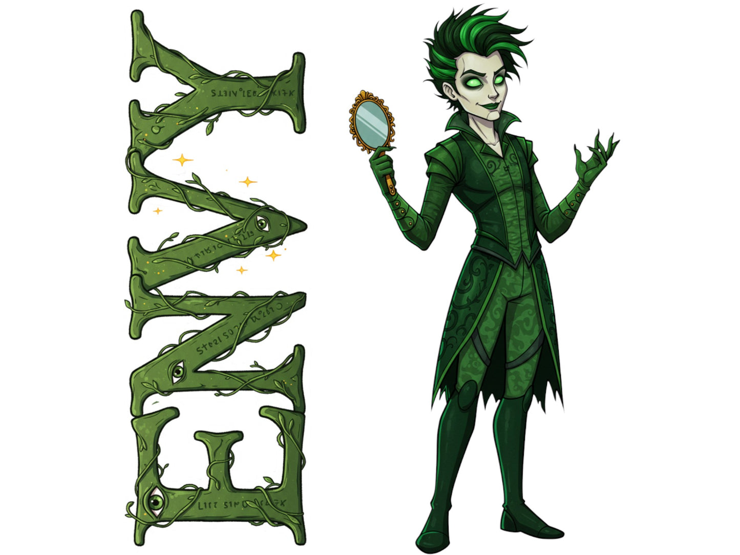 Envy Sticker and Magnet – Invidia 7 Sinkins™ – Personification of Envy | Waterproof & UV-Proof